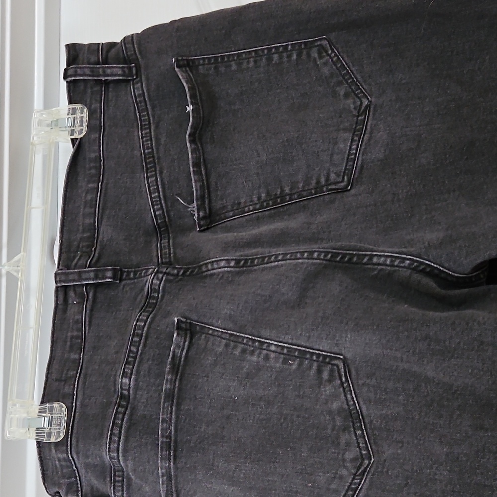 FRAME Le Jane Crop Denim Jeans Obsidian Black Gray Size 31 - Picture 15 of 17